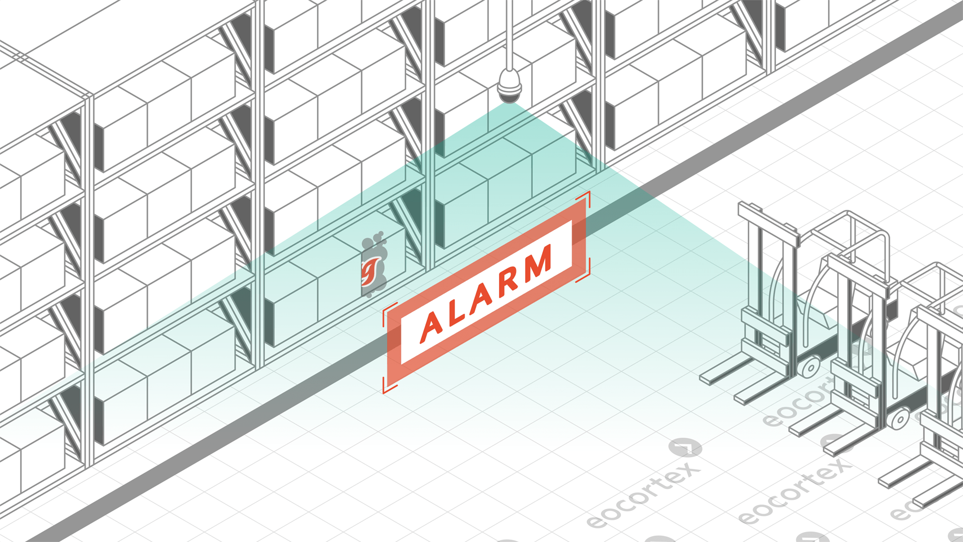 Smoke and Fire Detection for Logistics Centers, Warehouses Operation of Smoke and Fire Detection video analysis module. CCTV solution: logistics centers & warehouses. Video Management Software: Eocortex.